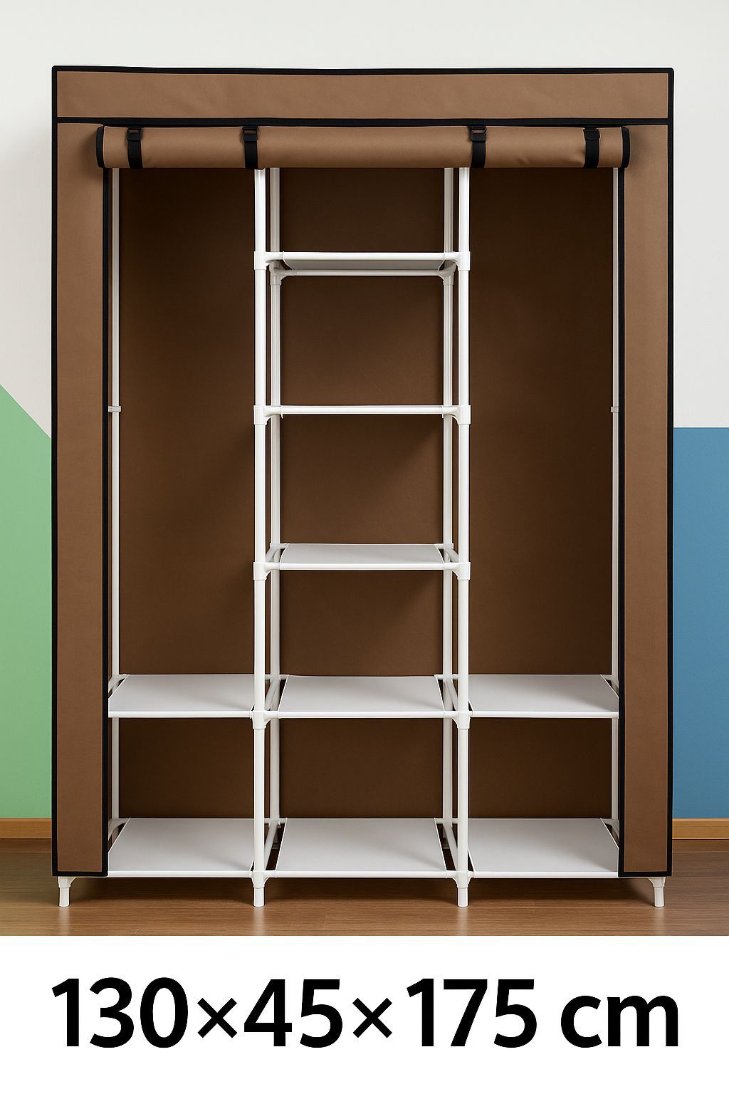 Miniatura 2 de ARMARIO PERCHERO DE TELA CON ESTANTERIAS